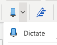 Have you noticed the dictate button in your Microsoft Office toolbar?