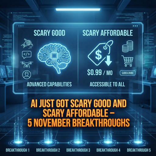 AI Just Got Scary Good (and Scary Affordable): 5 November Breakthroughs